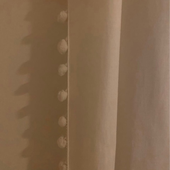 Pier one ivory Pom Pom curtains set of 2 - Picture 3 of 3